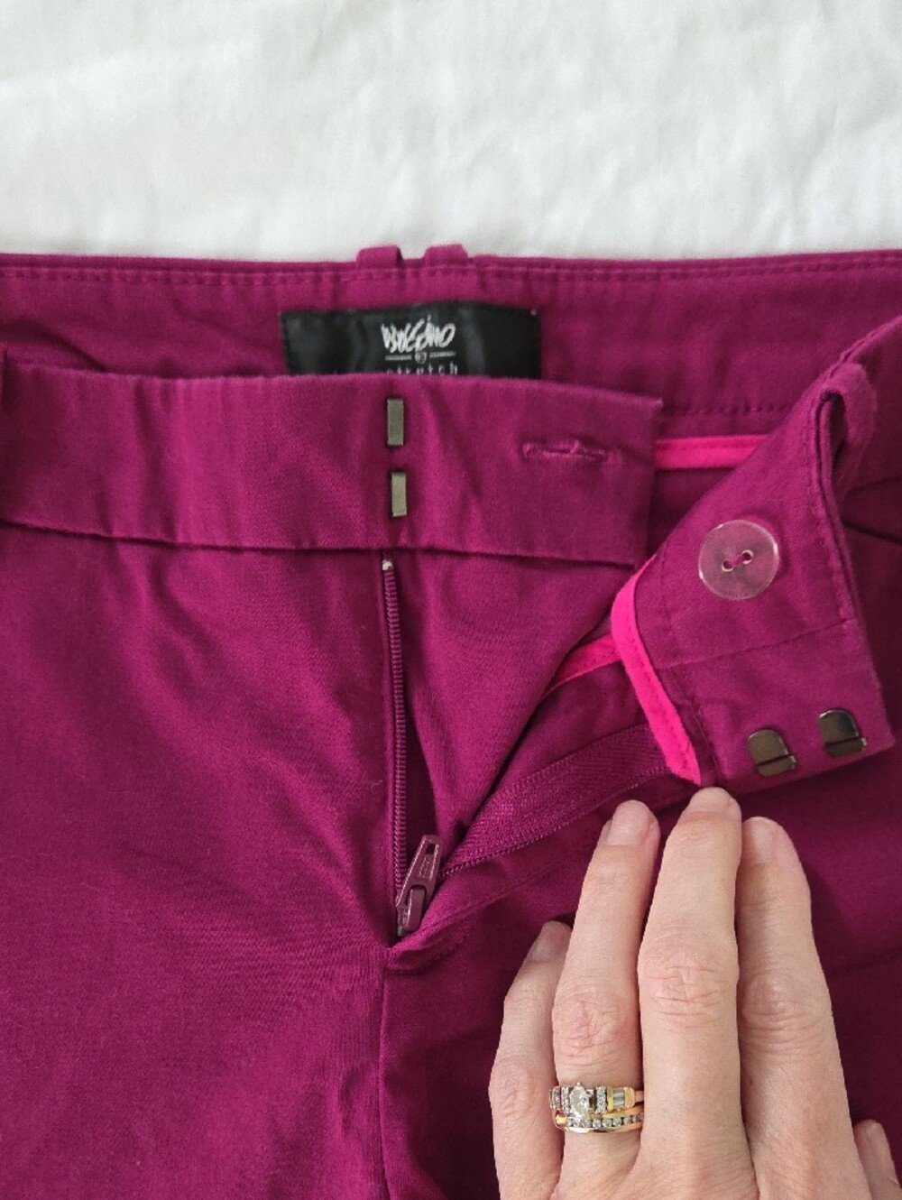 Cotton Shorts With Cuff Mossimo Sz 4 No Flaws Magenta - Picture 5 of 5